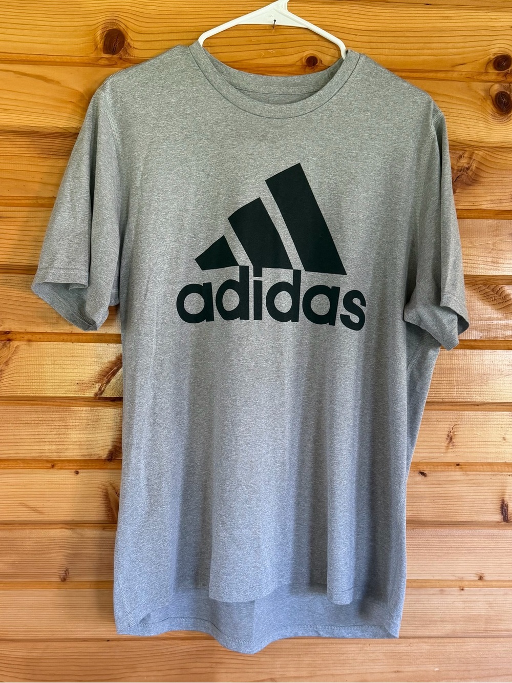 adidas Grey Short Sleeve Logo Tee